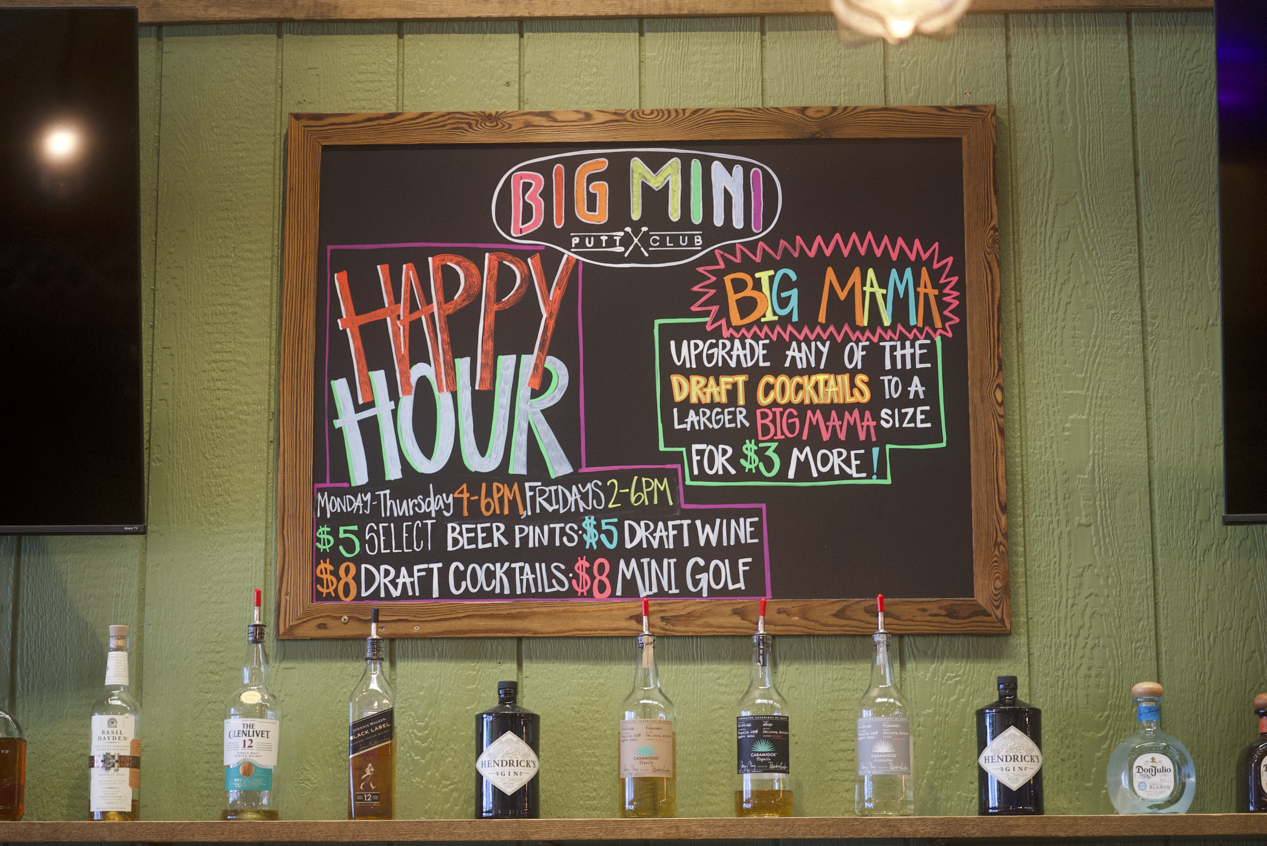 Happy hour blackboard